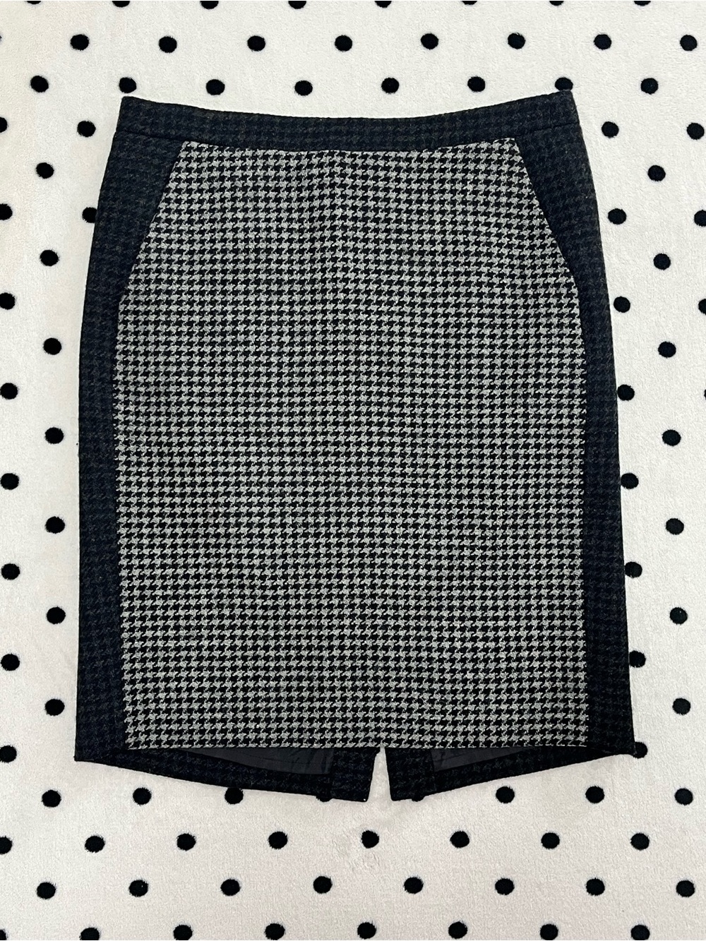 J. Crew Factory Colorblock Houndstooth Wool Pencil Skirt Size 2